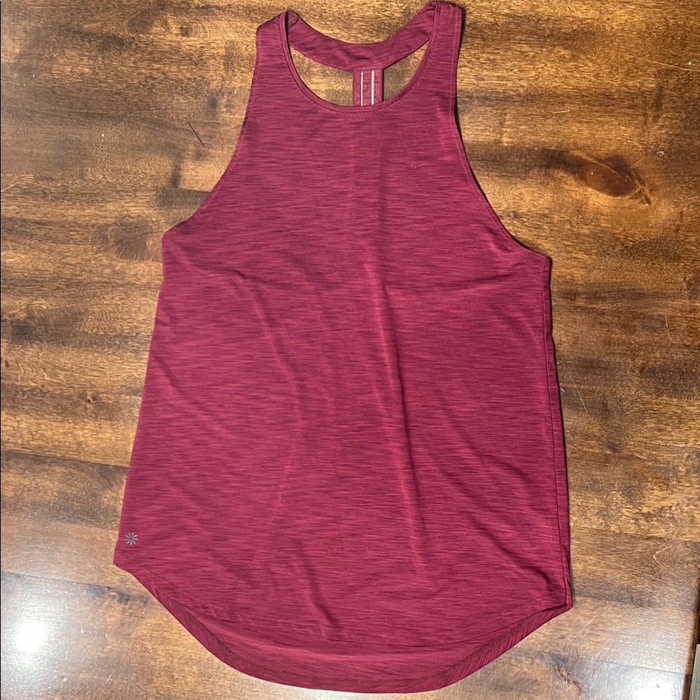 Athleta Maroon Racerback Athletic Tank Top